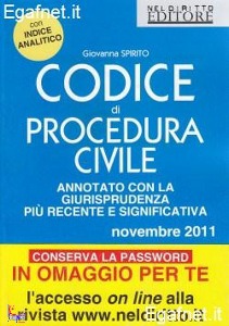 SPIRITO GIOVANNA, Codice di procedura civile