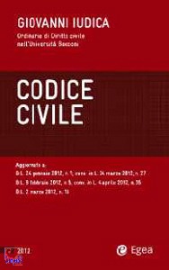 IUDICA GIOVANNI, codice civile 2012