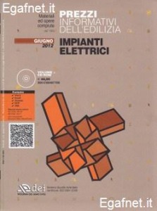 DEI, Prezzi informativi edilizia. Impianti elettrici