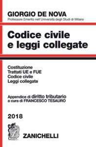 GIORGIO DE NOVA, Codice civile e leggi collegate 2018