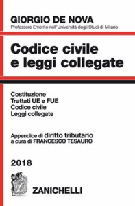 DE NOVA GIORGIO, Codice civile e leggi collegate 2018