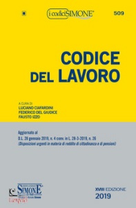 CIAFARDINI - IZZO, Codice del lavoro 2019