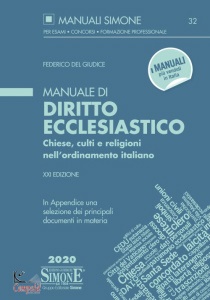 DEL GIUDICE FEDERICO, Manuale di Diritto Ecclesiastico 2020