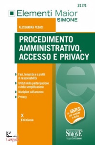 PEDACI ALESSANDRA, Procedimento amministrativo, accesso e privacy