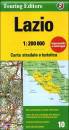 TOURING, Lazio. Carta stradale  1:200.000