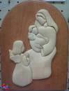 immagine di Maternit con angioletto su pala di ciliegio 07934