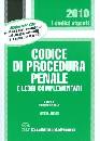 CORSO PIERMARIA, Il codice di procedura penale Leggi complementari