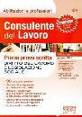 SOLOMBRINO MARIAROSA, Consulente del lavoro, 1 prova scritta