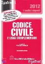 BARTOLINI FRANCESCO, Codice civile e leggi compl. 32ed 2012