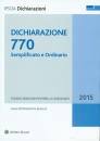 STUDIO BORGINI, Dichiarazione 770 2015  SDemplifiocato e ordinario