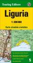 TOURING EDITORE, Liguria. Carta stradale 1:200.000