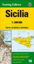 TOURING EDITORE, Sicilia. CARTA STRADALE 1:200.000