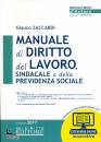 ZACCARDI GLAUCO, Manuale di diritto del lavoro sindacale e ...