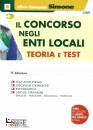 SIMONE, IL concorso negli enti locali   Teoria e test