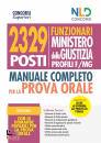 NEL DIRITTO, 2329 funzionari Ministero della Giustizia - Orale